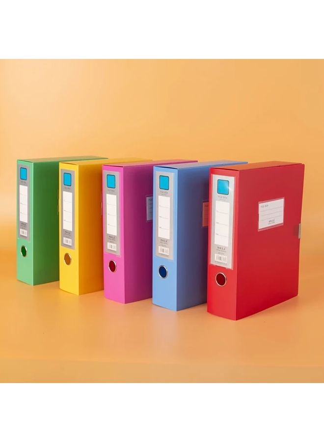 Green A4 Plastic File Folders 10 Pack Large Capacity Durable Document Organizers With Label Holders - Image 1